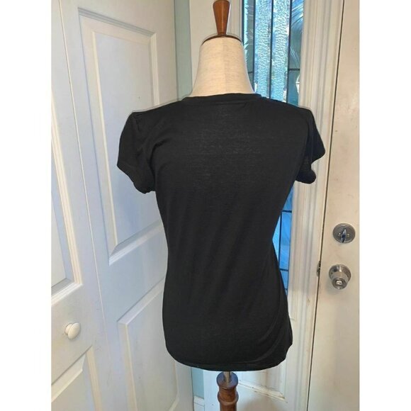 Bobbie Brooks Ladies Tiger Tee Shirt Cap Sleeves Black Background Large - Picture 5 of 11